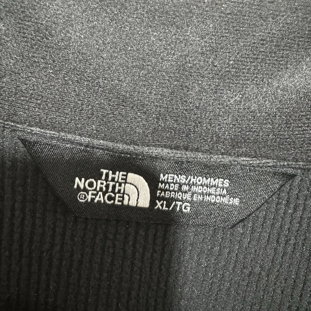 The North Face Mens Sz XL‎ Gray Puffer Vest Full Zip Pockets Corp Logo